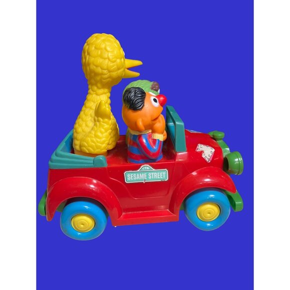 Sesame Street Vintage (illco, 1988) Wobbly Car Big Bird, Oscar, Ernie - Picture 4 of 12